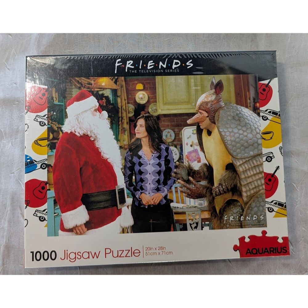 FRIENDS TV Show 1000 Pc Jigsaw Puzzle Aquarius Holiday Armadillo Santa Sealed